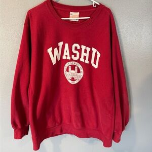 Vintage Washington University St. Louis MV Sport Pro-Weave Maroon Crewneck